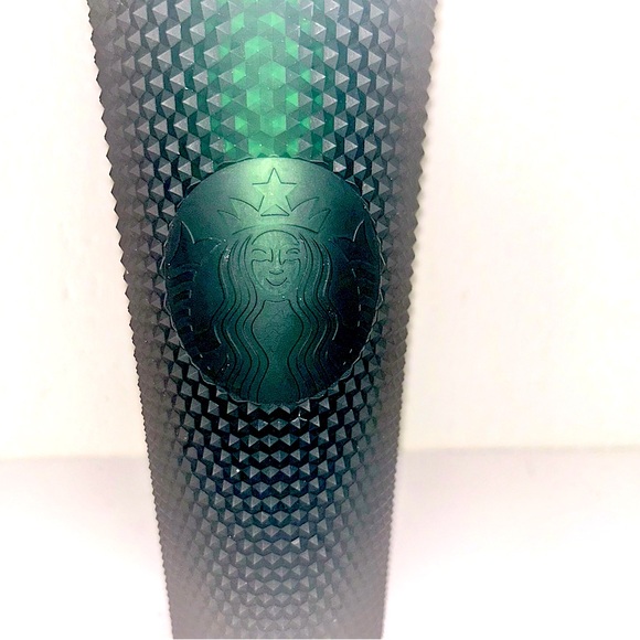 Starbucks Dark Green Grid 24oz Venti Tumbler Cold Cup Straw. - Picture 1 of 4